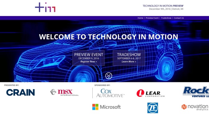 New Auto Tech Conference Coming In 2017; Preview Dec. 9