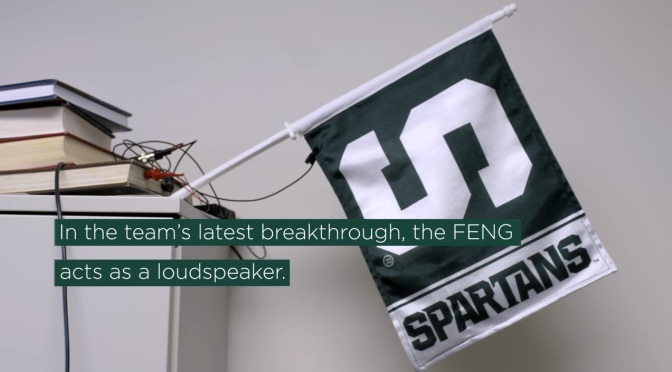 MSU Engineering researchers turn a flag into a loudspeaker